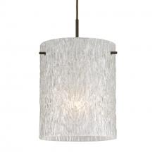 Besa Lighting J-4006GL-BR - Besa Pendant for Multiport Canopy Tamburo 8 Bronze Glitter Stone 1x100W Medium Base