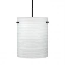 Besa Lighting J-4006KR-BK - Besa Pendant for Multiport Canopy Tamburo 8 Black Chalk 1x100W Medium Base