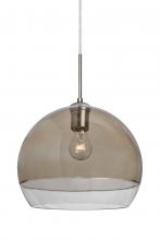 Besa Lighting J-ALLY12SM-SN - Besa, Ally 12 Cord Pendant For Multiport Canopy, Smoke/Clear, Satin Nickel Finish