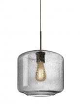 Besa Lighting J-NILES10CL-EDIL-BR - Besa Niles 10 Pendant For Multiport Canopy, Clear Bubble, Bronze Finish, 1x4W LED Filament
