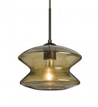 Besa Lighting J-ZENLT-BR - Besa, Zen Cord Pendant For Multiport Canopy, Latte Bubble, Bronze Finish, 1x60W Medium Base