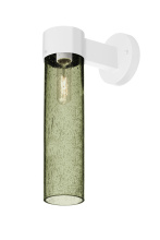 Besa Lighting JUNI16MS-WALL-EDIL-WH - Besa, Juni 16 Outdoor Sconce, Moss Bubble, White Finish, 1x4W LED Filament