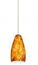 Besa Lighting RXP-719818-SN - Besa Pendant Karli Satin Nickel Amber Cloud 1x50W MAX GY6.35 Base