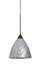 Besa Lighting RXP-EVESS-BR - Besa, Eve Cord Pendant, Stone Silver Foil, Bronze Finish, 1x50W MAX GY6.35 Base