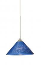 Besa Lighting X-282484-SN - Besa Pendant For Multiport Canopy Kona Satin Nickel Blue Starpoint 1x50W MAX GY6.35 Base