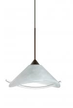 Besa Lighting XP-181304-BR - Besa Pendant Hoppi Bronze Marble/Clear 1x50W MAX GY6.35 Base