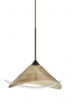 Besa Lighting XP-181305-BR - Besa Pendant Hoppi Bronze Mocha/Clear 1x50W MAX GY6.35 Base