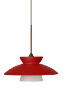 Besa Lighting XP-271831-BR - Besa Pendant Trilo 7 Bronze Red Matte 1x50W MAX GY6.35 Base