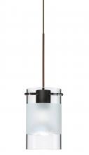 Besa Lighting XP-6524EC-LED-BR - Besa Pendant Scope 4 Bronze Clear/Frost 1x5W LED