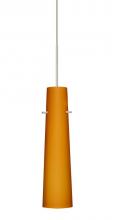 Besa Lighting 1XT-567480-SN - Besa Camino Pendant Satin Nickel Amber Matte 1x50W Halogen