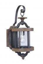 Craftmade Z7914-TBWB - Ashwood 1 Light Medium Outdoor Wall Lantern in Textured Black/Whiskey Barrel