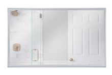 Craftmade MIR6002RT-BNK3C - 60" x 36" Rectangle Brushed Polished Nickel Framed Back Lit LED Mirror, Defogger & Dimmer