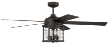 Craftmade NIC56ESP5 - Nicolas 56" 5-Blade Ceiling Fan in Espresso w/ Espresso/Mesquite Blades; Integrated Light Kit