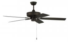 Craftmade OP52ESP5 - Outdoor Pro Plus 52 52" 5-Blade Indoor/Outdoor (Wet) Ceiling Fan in Espresso w/ Matte Espresso