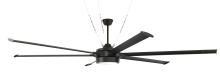Craftmade PRT102FB6 - Prost 102" 6-Blade Indoor/Outdoor (Damp) Ceiling Fan in Flat Black w/ Flat Black Blades