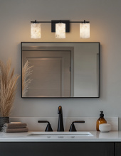Justice Design Group ALR-8443-10-MBLK - Era 3-Light Bath Bar