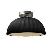 Justice Design Group CER-6623-BKMT-NCKL - Pleated Dome Semi-Flush