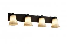 Justice Design Group CLD-8924-20-MBLK - Modular 4-Light Bath Bar