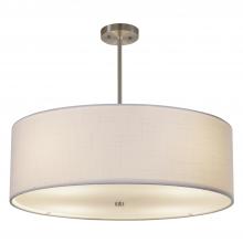 Justice Design Group FAB-9592-WHTE-NCKL-LED6-4200 - Classic 24" LED Drum Pendant