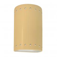 Justice Design Group CER-0990-MYLW - Small Cylinder w/ Perfs - Closed Top