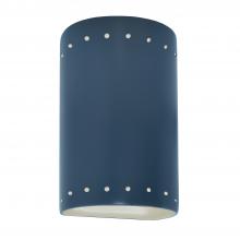 Justice Design Group CER-0990W-MDMT - Small Cylinder w/ Perfs - Closed Top (Outdoor)