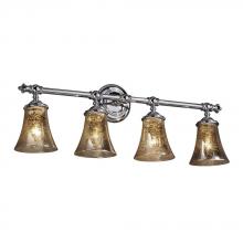 Justice Design Group FSN-8524-20-OPAL-CROM - Tradition 4-Light Bath Bar