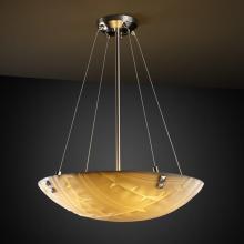 Justice Design Group PNA-9662-25-WAVE-NCKL-F6 - 24" Pendant Bowl w/ CONCENTRIC CIRCLES FINIALS