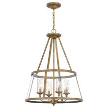 Quoizel BAW1820WS - Barlow 4-Light Weathered Brass Pendant Light