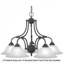 International 13721-10 - Five Light Brass Down Chandelier