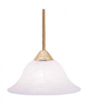 International 13723-10 - One Light Brass Down Pendant