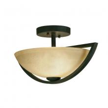 International 13814-02 - Two Light Bronze Bowl Semi-Flush Mount