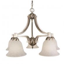 International 13871-53 - Five Light Nickel Down Chandelier