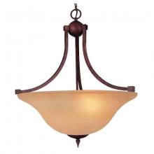 International 13874-71 - Three Light Bronze Up Pendant