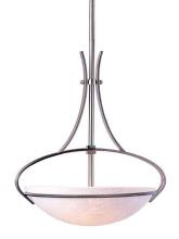 International 13880-53 - Three Light Nickel Up Pendant