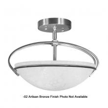 International 13886-02 - Three Light Bronze Bowl Semi-Flush Mount
