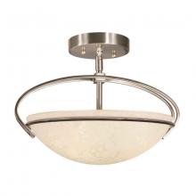 International 13886-53 - Three Light Nickel Bowl Semi-Flush Mount