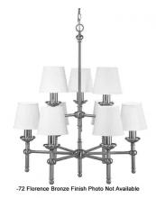 International 14032-72 - Nine Light Bronze Up Chandelier