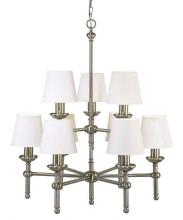 International 14032-53 - Nine Light Nickel Up Chandelier