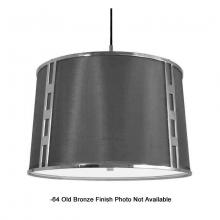 International 14120-64 - Four Light Bronze Drum Shade Pendant