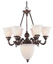 International 24501-02 - Eight Light Bronze Up Chandelier