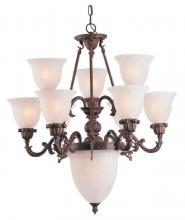 International 24502-02 - Eleven Light Bronze Up Chandelier