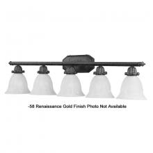 International 24512-58 - Five Light Gold Vanity