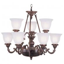 International 24522-02 - Nine Light Bronze Up Chandelier
