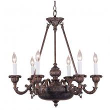 International 24523-02 - Six Light Bronze Up Chandelier