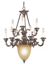 International 24534-02 - Eleven Light Bronze Up Chandelier