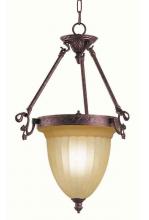 International 24535-02 - Three Light Bronze Foyer Hall Pendant