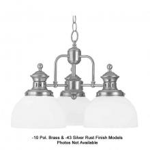 International 3563-43 - Three Light Nickel Down Chandelier