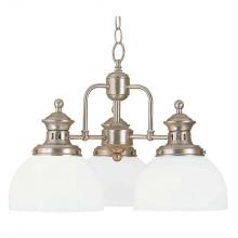 International 3563-53 - Three Light Nickel Down Chandelier