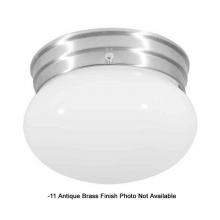 International E8437-11 - One Light Brass Mushroom Flush Mount