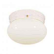 International E8438-30 - One Light White Mushroom Flush Mount